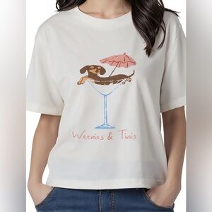 NWT Wildfox couture dachshund cotton “Weenies & Tinis” tshirt